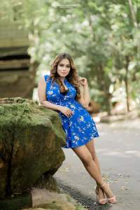 Chalani Weerarathne Blue Short Dress