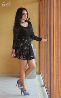 Deshii Senadhira In Black Hot Dress
