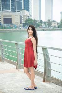 Sanjana Onaali In Red Dress