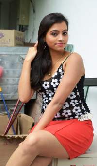 Binu Priyanka Hot Red Skirt