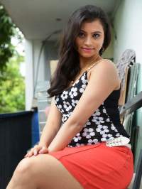 Binu Priyanka Hot Red Skirt