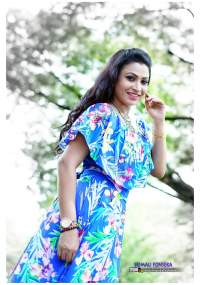 Srimali Fonseka Blue Dress