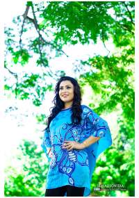 Srimali Fonseka Blue Dress
