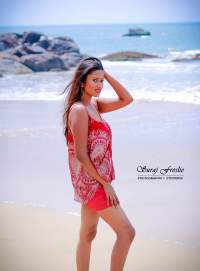 Amanda Kyile Leone Red Beach Shorts