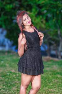 Hashini Madushani Black Dress