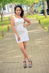 Hasha Rekshini In White Tight Dress