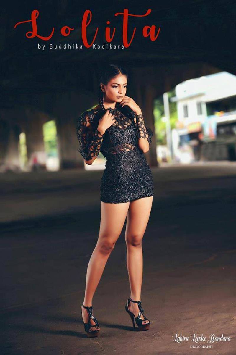 Heshari Maheshi Hot In Black Dress