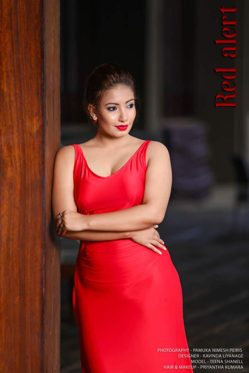 Teena Shanell In Red Dress