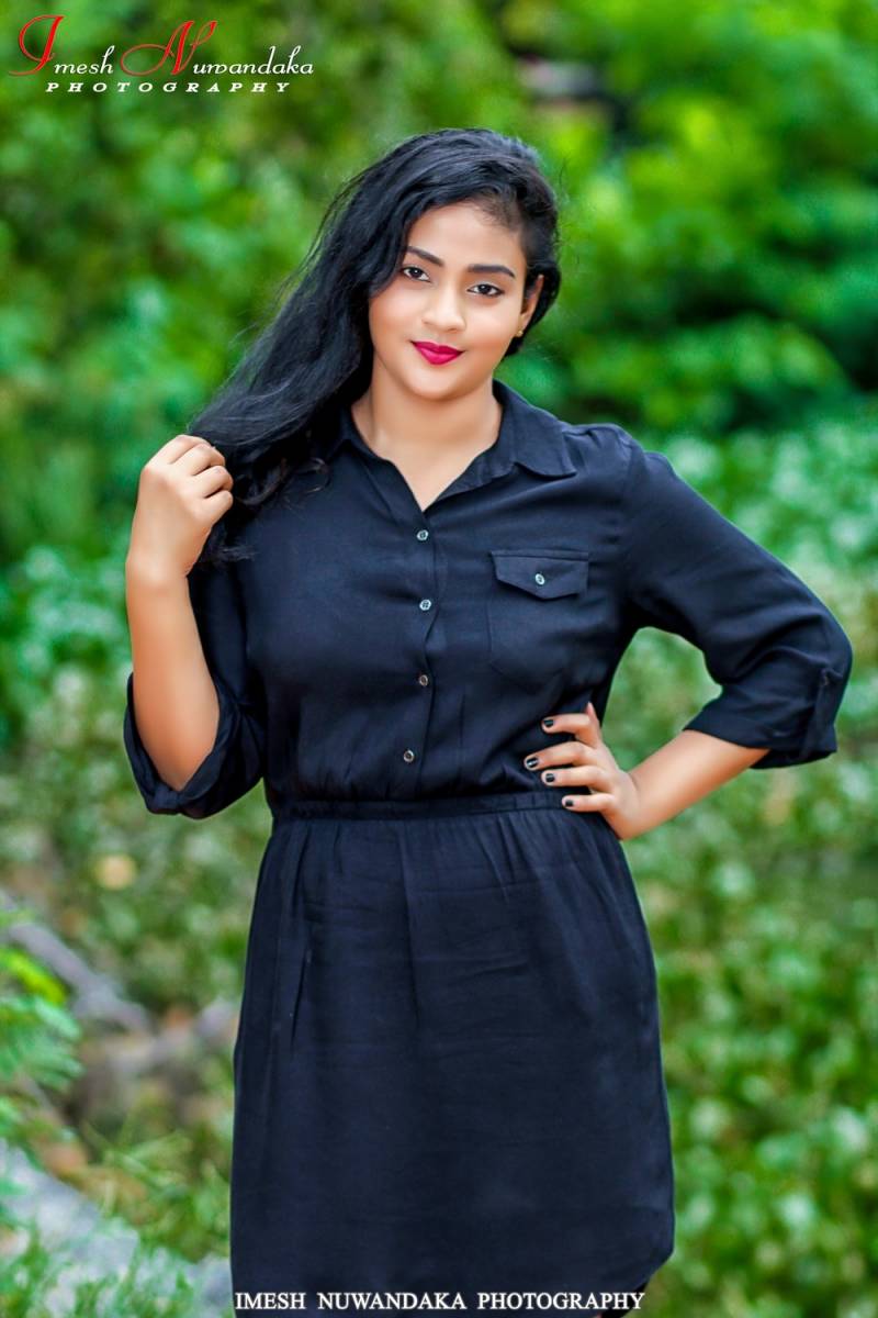 Maleesha In Black Dress