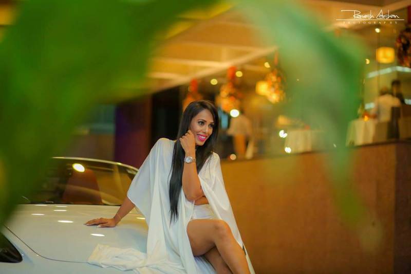 Nilusha Fernando In White Dress