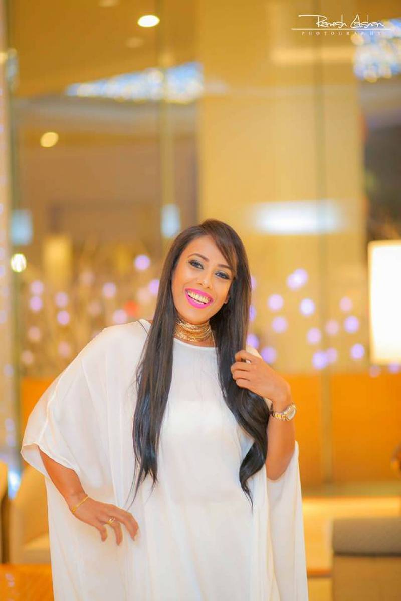 Nilusha Fernando In White Dress