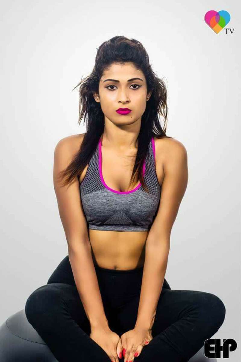 Adisha Shehani Hot In Black Workout Pants