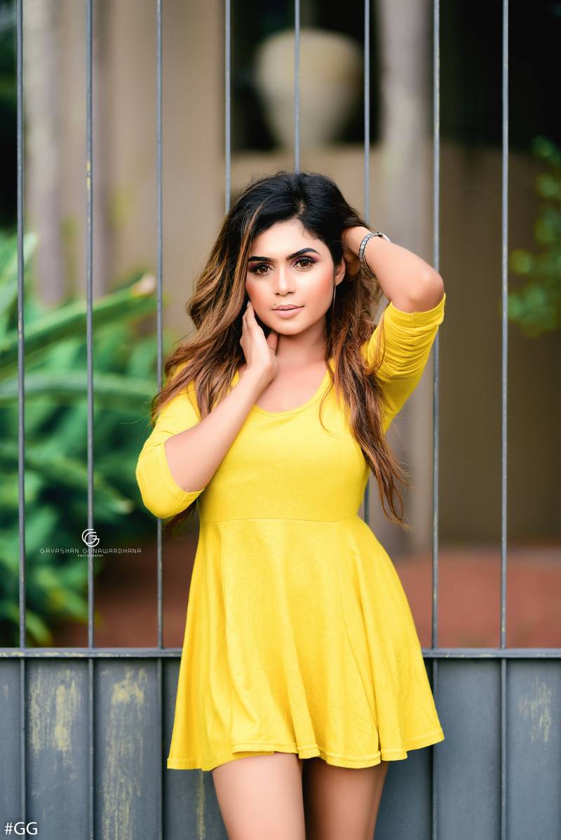 Prashani Perera Yellow Dress
