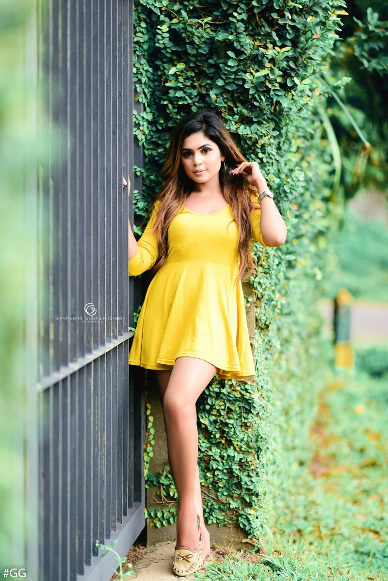 Prashani Perera Yellow Dress