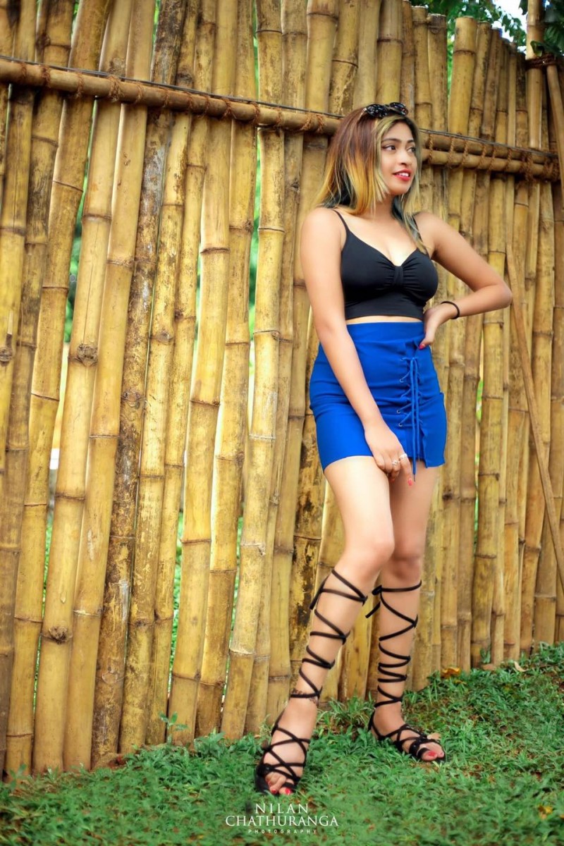 Shakila Hapuarachchie Blue Dress Clicks