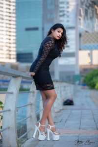 Ashi Fernando Black Dress