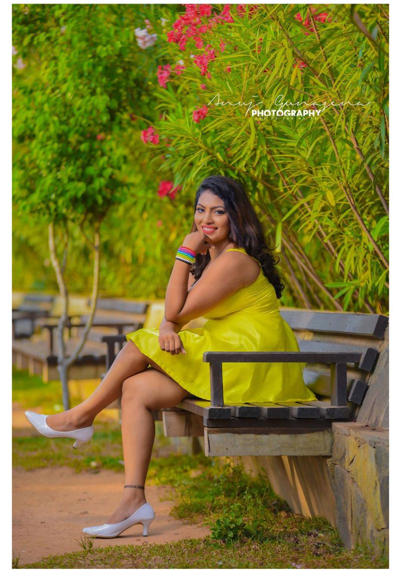 Gayathri Kanchanamali Yellow Mini Dress